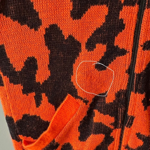 Bob Fratzke Winona Vintage Blaze Orange Camo Knit Vest Full Zip Hunting Gorpcorp - Picture 12 of 13